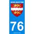 2 Stickers voiture Seine Maritime 76