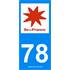 2 Stickers voiture Ile De France 78