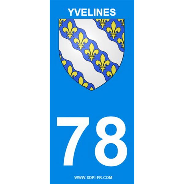 2 Stickers voiture Yvelines 78