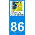 2 Stickers voiture Poitou Charente 86