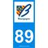 2 Stickers voiture Bourgogne 89