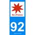 2 Stickers voiture Ile De France 92