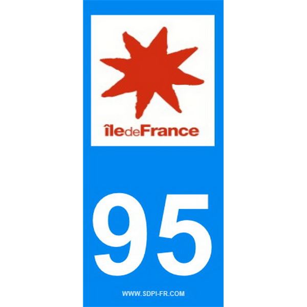 2 Stickers voiture Ile De France 95