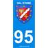 2 Stickers voiture Val D'Oise 95