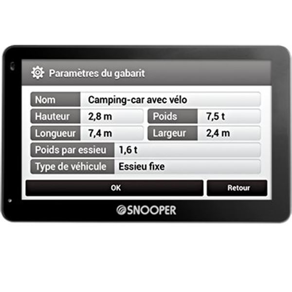 GPS camping car Snooper CC2400