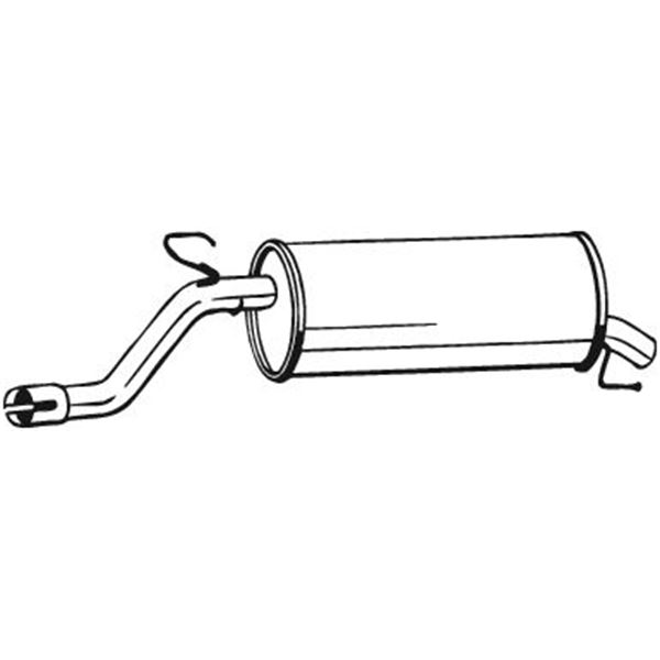 1 silencieux d'échappement arrière Bosal 185685