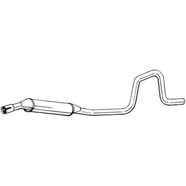 1 silencieux d'échappement intermédiaire Bosal 285381
