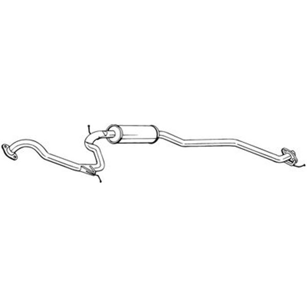 1 silencieux d'échappement intermédiaire Bosal 290011