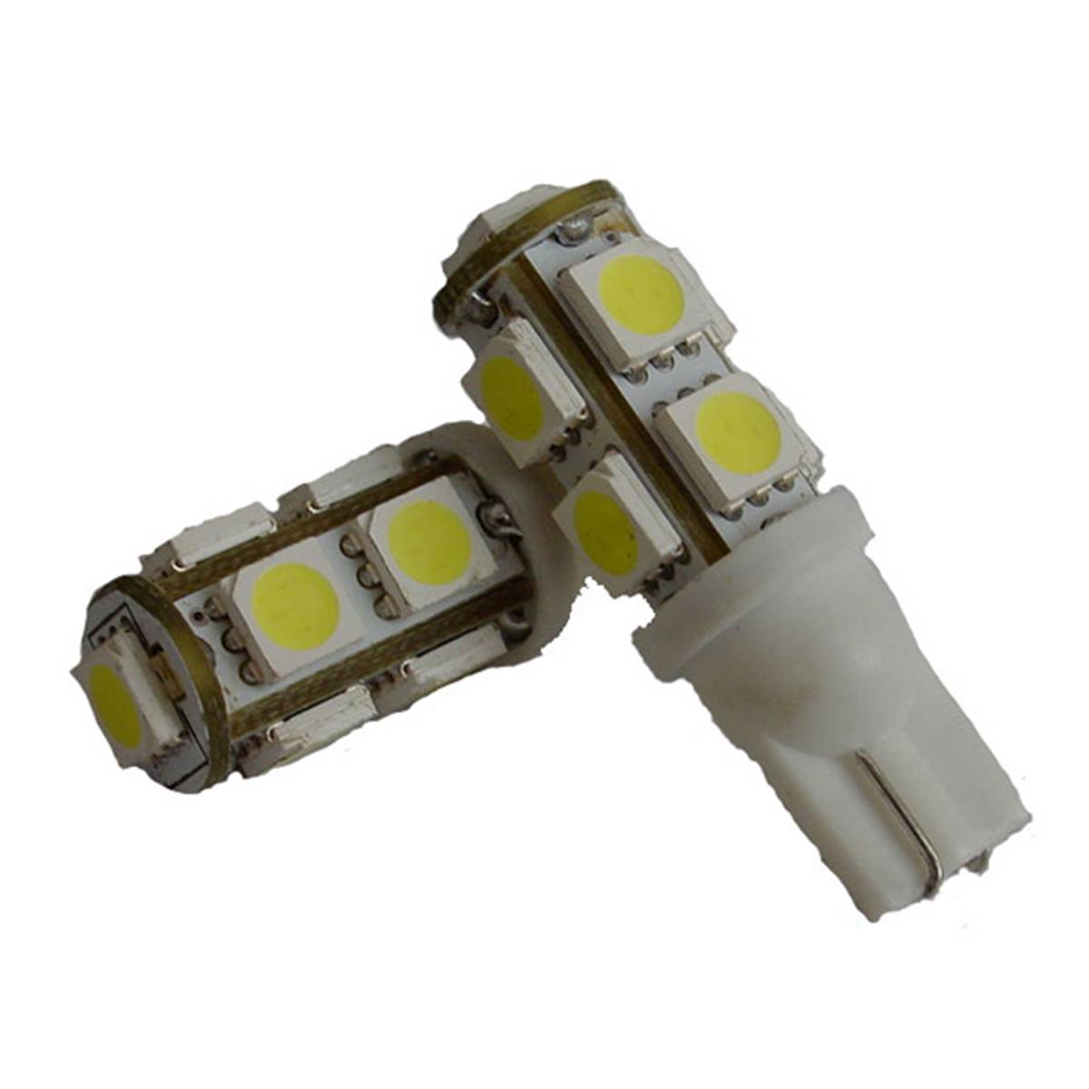 Ampoules (2 pièces) Led T10 (9 Pastilles Smd5050) Éclairage Blanc Autoled.