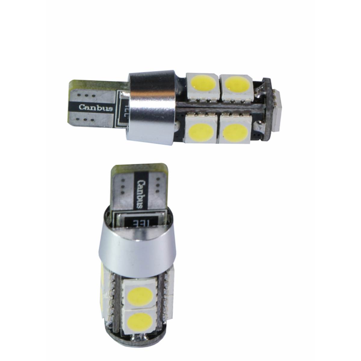 Ampoules (2 pièces) Led T10 (9 Pastilles Smd5050) Éclairage Blanc Canbus Autoled.