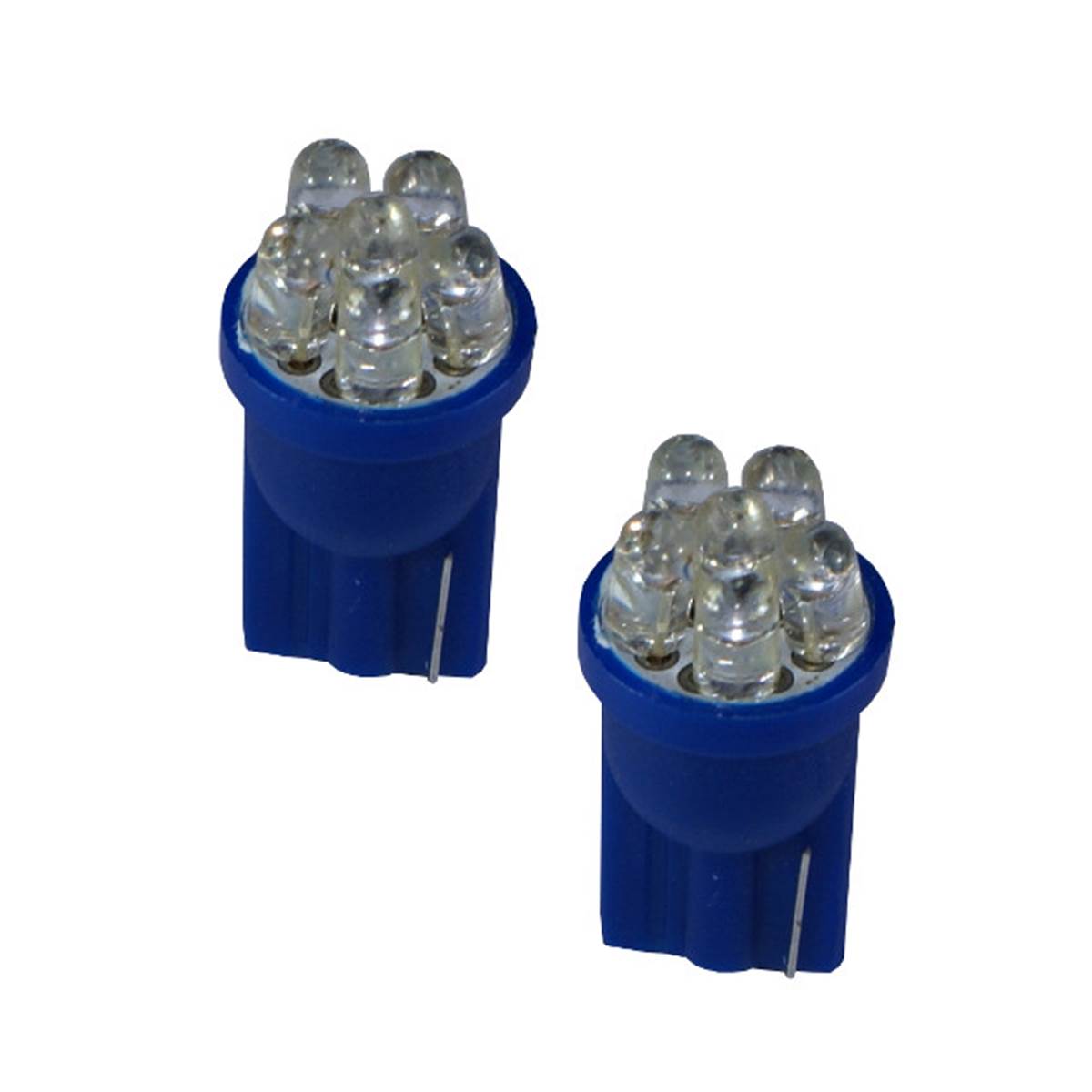 Ampoules (2 pièces) (t10) 7 Leds Éclairage Bleu Autoled