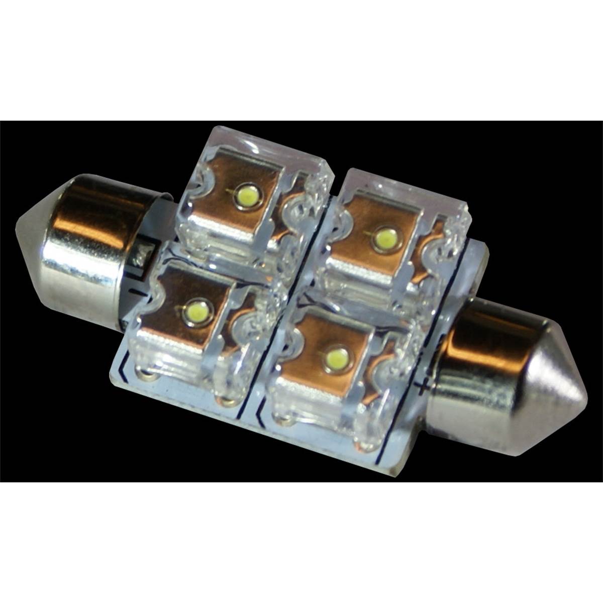 Ampoule Navette 36 Mm 4 Leds Éclairage Bleu Autoled