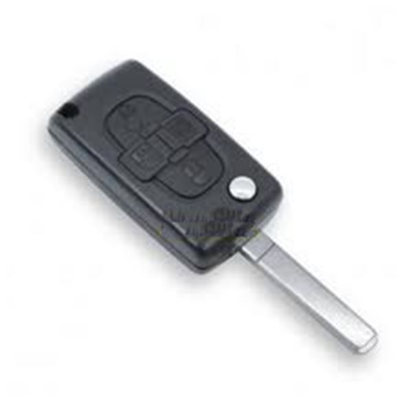 Coque clé télécommande 4 boutons Peugeot 1007 CE0536