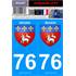 2 Stickers voiture Rouen 76