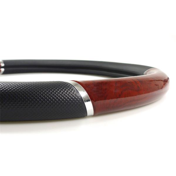 Couvre-volant noir simili bois Tuning Effect