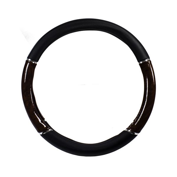 Couvre-volant noir simili bois Tuning Effect