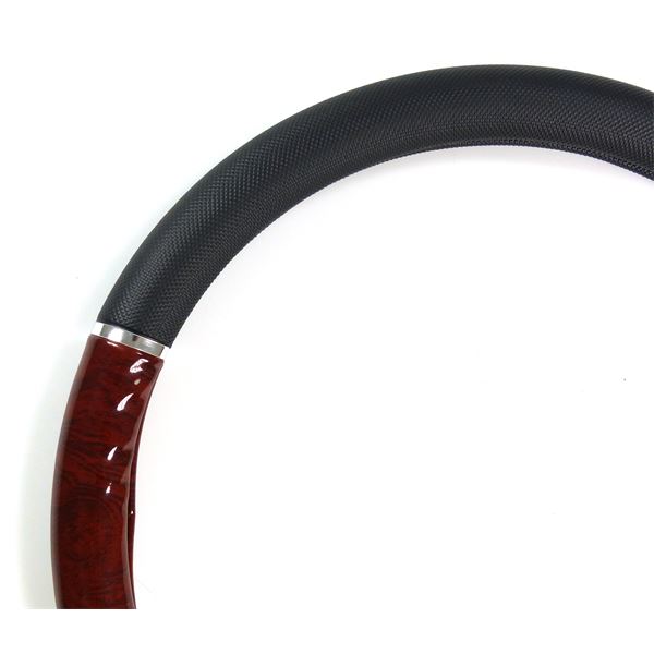 Couvre-volant noir simili bois Tuning Effect