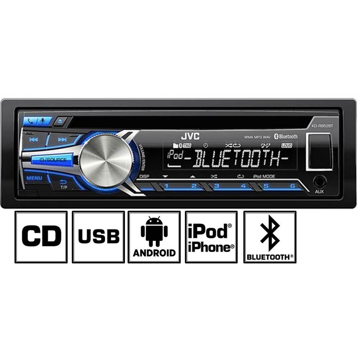 Autoradio Bluetooth Jvc Kd-r852bt