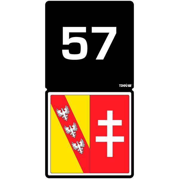 Autocollant voiture département 57 Tdou Cadox