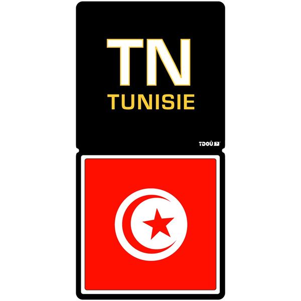Autocollant voiture département Tunisie