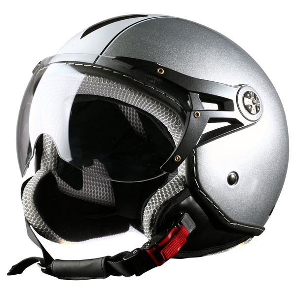 Casque moto jet décoré Eole One Way silver taille XL (61 cm)