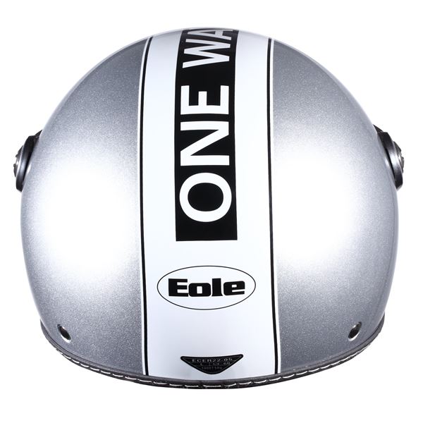 Casque moto jet décoré Eole One Way silver taille XL (61 cm)