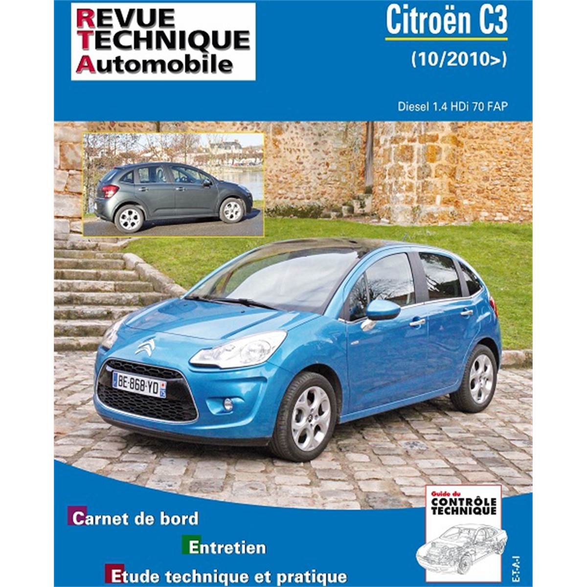 Revue Technique Automobile Pour Citroen C3 Ii 1,4 Hdi 70 Fap Depuis 10/2010