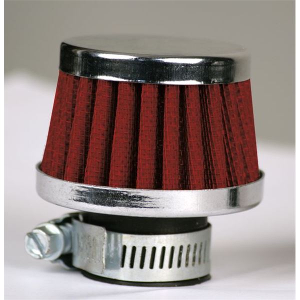 Reniflard conique diamètre 9 chrome/ rouge Cesam Sport