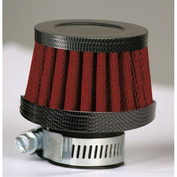 Reniflard conique diamètre 9 carbone/ rouge Cesam Sport