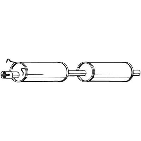 1 silencieux d'échappement intermédiaire Bosal 154457