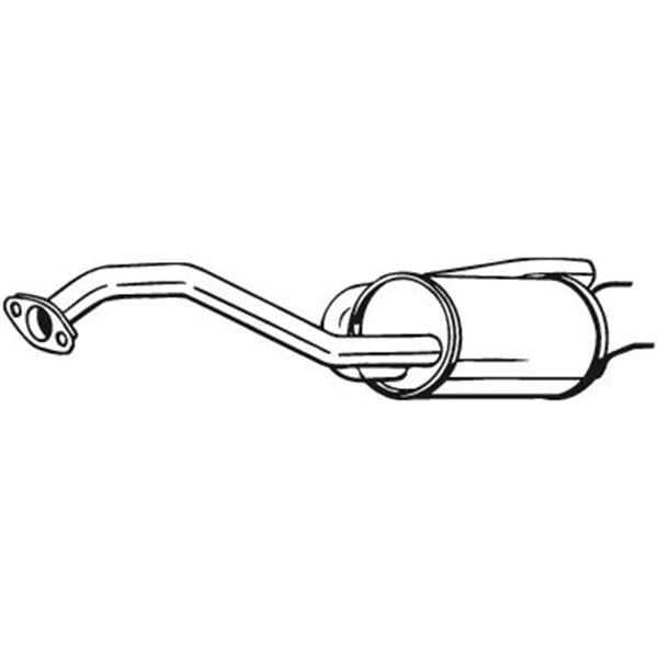 1 silencieux d'échappement arrière Bosal 163057