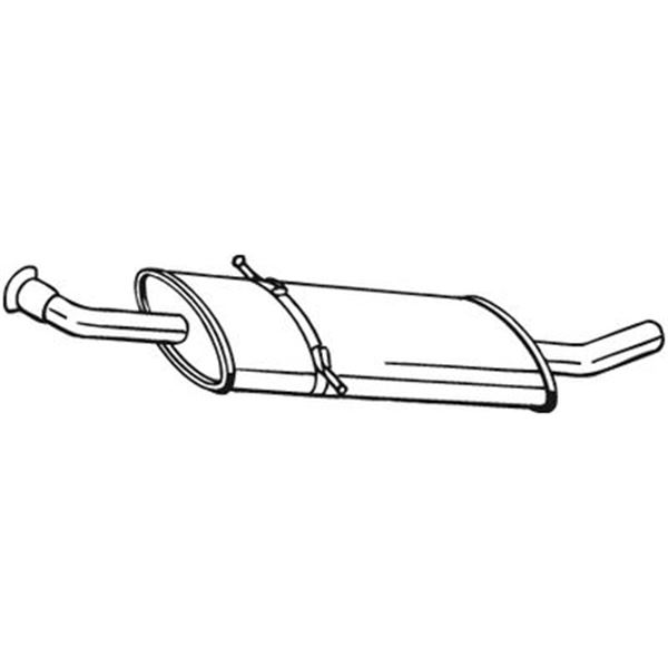 1 silencieux d'échappement intermédiaire Bosal 175013
