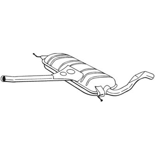 1 silencieux d'échappement intermédiaire Bosal 282563