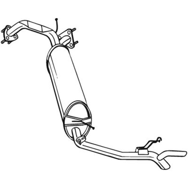 1 silencieux d'échappement arrière Bosal 282975