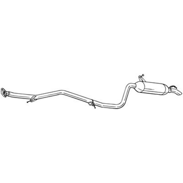 1 silencieux d'échappement arrière Bosal 291013