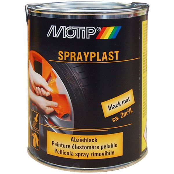 Elastomère pelable Sprayplast peinture, noir mat 750 ml - Feu Vert