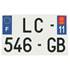 Plaque immatriculation alu 210 x 130 mm département 11