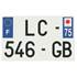 Plaque immatriculation alu 210 x 130 mm département 75