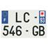 Plaque immatriculation alu 210 x 130 mm département 93