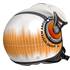 Casque moto jet Sound System gris et orange brillant Eole taille S