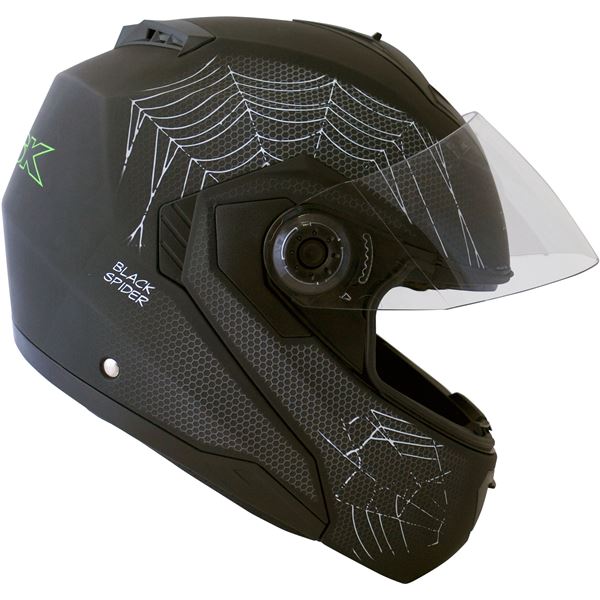 Casque moto modulable Black Spider noir mat KSK taille M