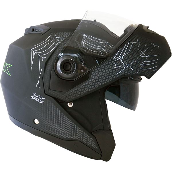 Casque moto modulable Black Spider noir mat KSK taille M