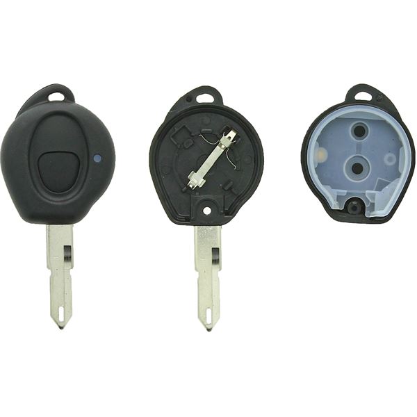 Coque clé PEUGEOT 1 bouton pour lame crantée