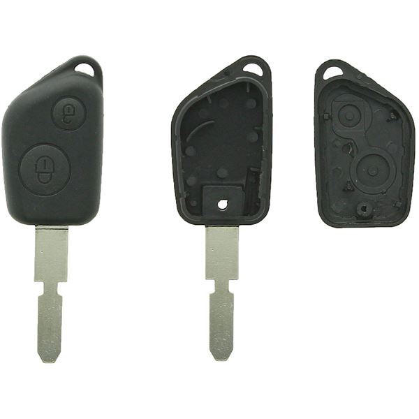 Coque de clé adaptable pour Peugeot 2 boutons - Feu Vert