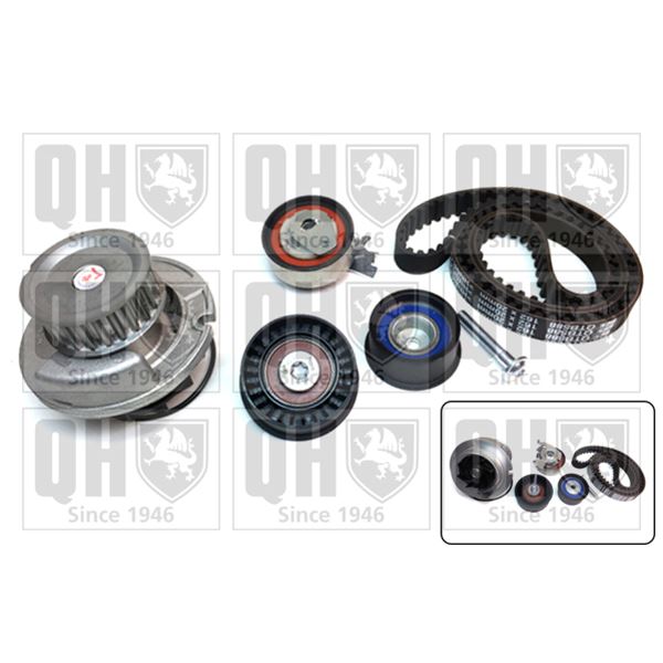 1 kit de distribution + 1 pompe à eau Quinton Hazell QBPK2731