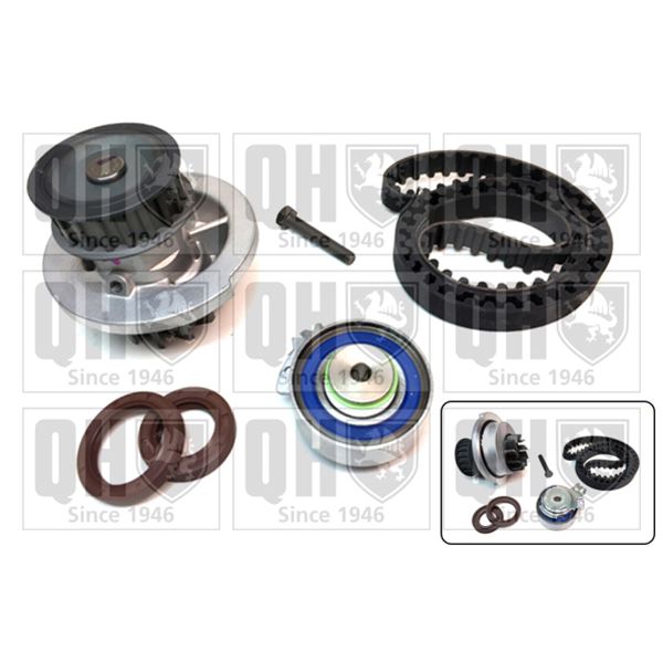 1 kit de distribution + 1 pompe à eau Quinton Hazell QBPK3310