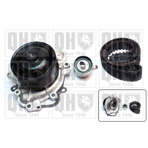 1 kit de distribution + 1 pompe à eau Quinton Hazell QBPK3580