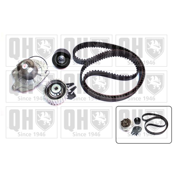 1 kit de distribution + 1 pompe à eau Quinton Hazell QBPK6580
