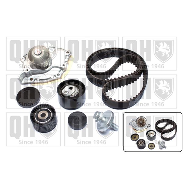 1 kit de distribution + 1 pompe à eau Quinton Hazell QBPK6760