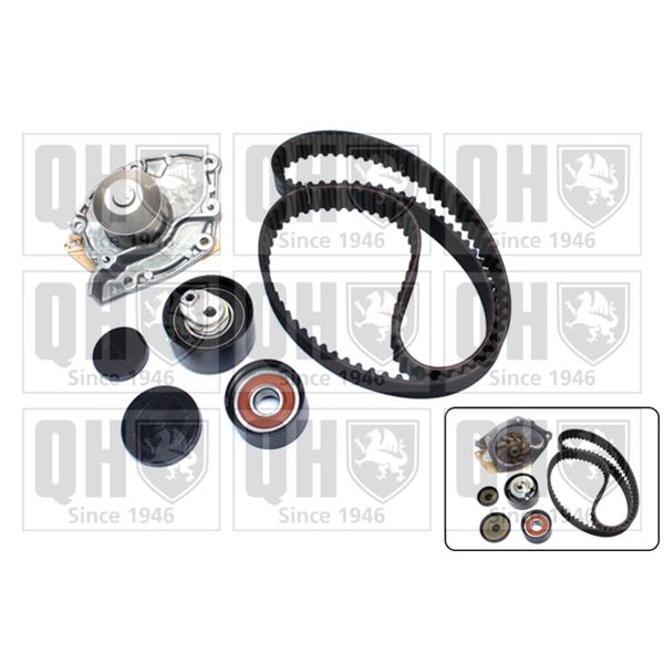 1 kit de distribution + 1 pompe à eau Quinton Hazell QBPK6770